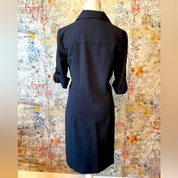 Sharagano Navy Midi Dress - Picture 2 of 10